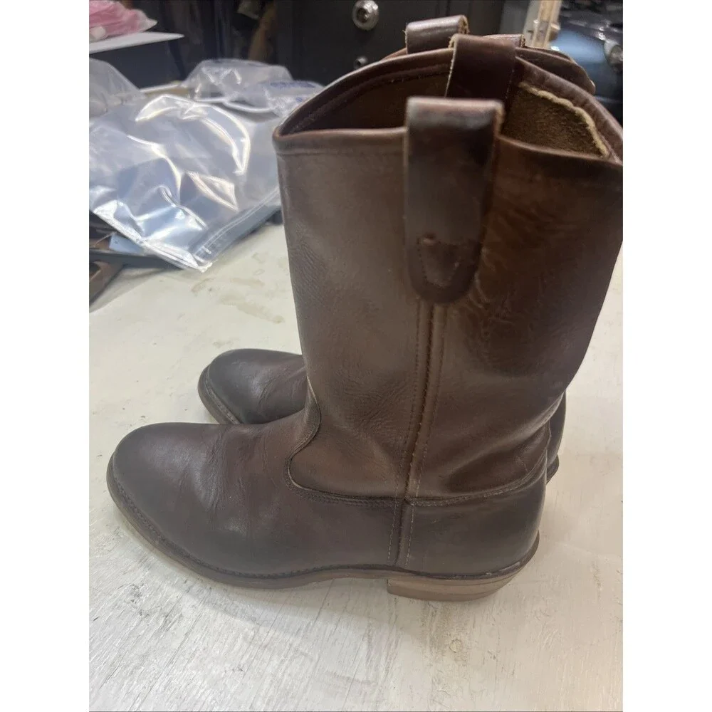 Vintage Double H Wellington Wedge Oil Resistant Sole Steel Toe Work Boots 9D